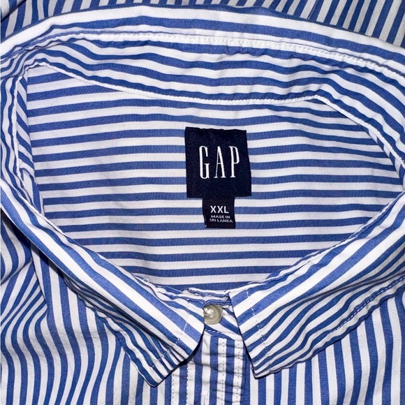 GAP Cotton Blue and White Weekend Tunic Shirt - XXL - Picture 4 of 4